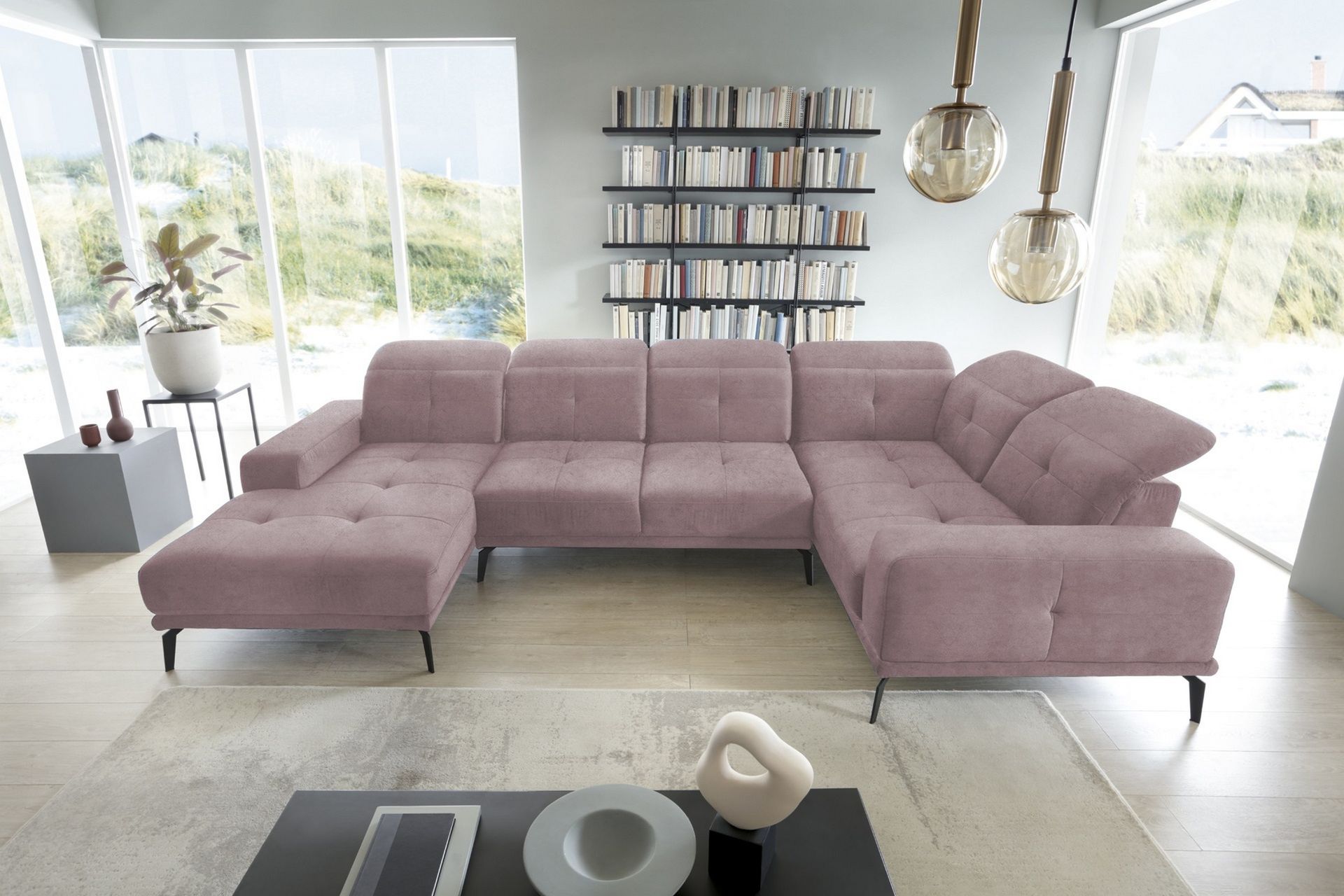 Hagglund Hjørnesofa m. Divan - Lyserosa - Møbler - Sofaer - Hjørnesofa - Hjørnesofa med divan