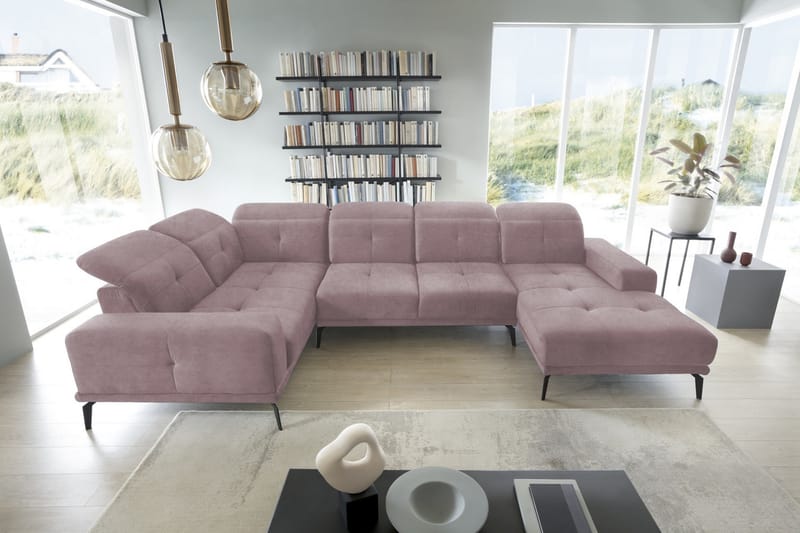 Hagglund Hjørnesofa m. Divan - Lyserosa - Møbler - Sofaer - Hjørnesofa - Hjørnesofa med divan