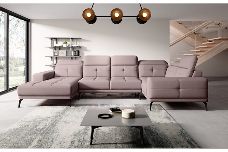 Hagglund Hjørnesofa m. Divan - Lyserosa - Møbler - Sofaer - Hjørnesofa - Hjørnesofa med divan