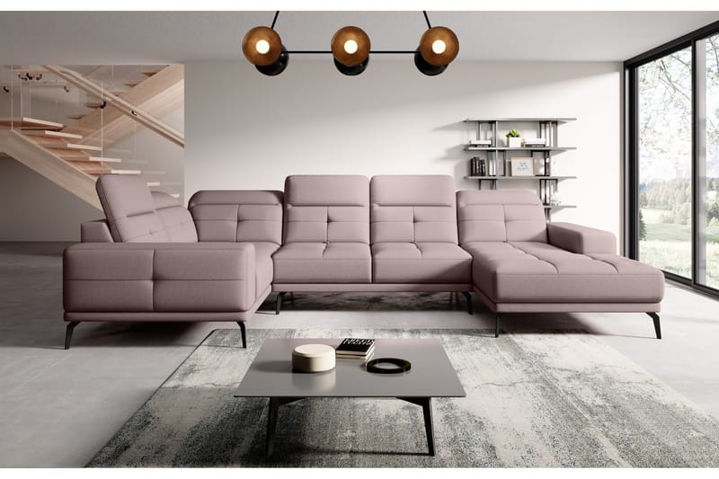 Hagglund Hjørnesofa m. Divan - Lyserosa - Møbler - Sofaer - Hjørnesofa - Hjørnesofa med divan