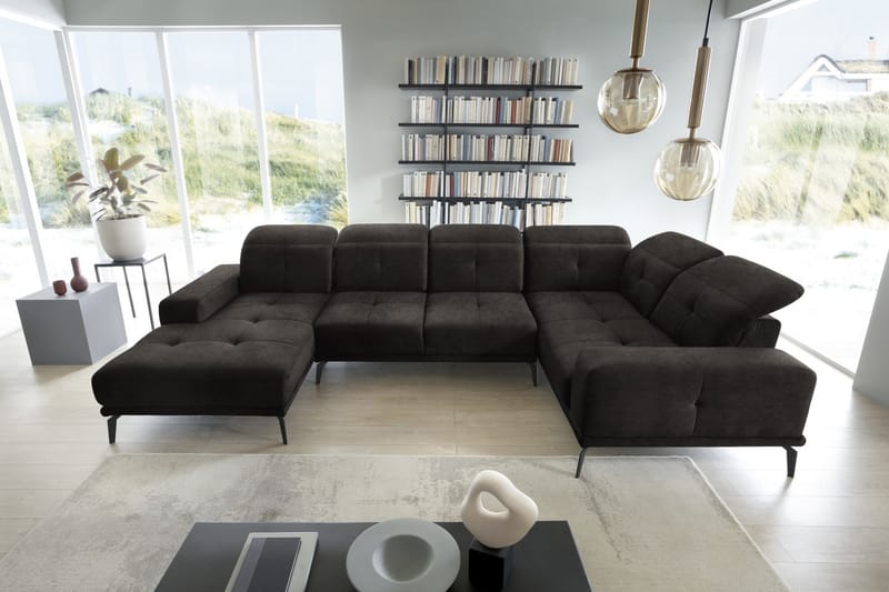 Hagglund Hjørnesofa m. Divan - Mørkegrå - Møbler - Sofaer - Hjørnesofa - Hjørnesofa med divan