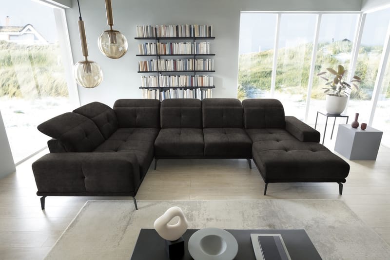 Hagglund Hjørnesofa m. Divan - Mørkegrå - Møbler - Sofaer - Hjørnesofa - Hjørnesofa med divan