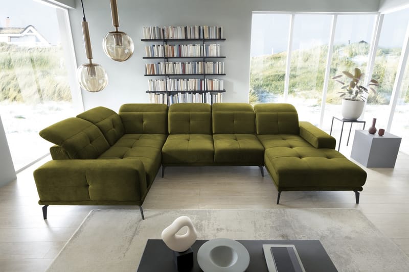 Hagglund Hjørnesofa m. Divan - Olivengrønn - Møbler - Sofaer - Hjørnesofa - Hjørnesofa med divan