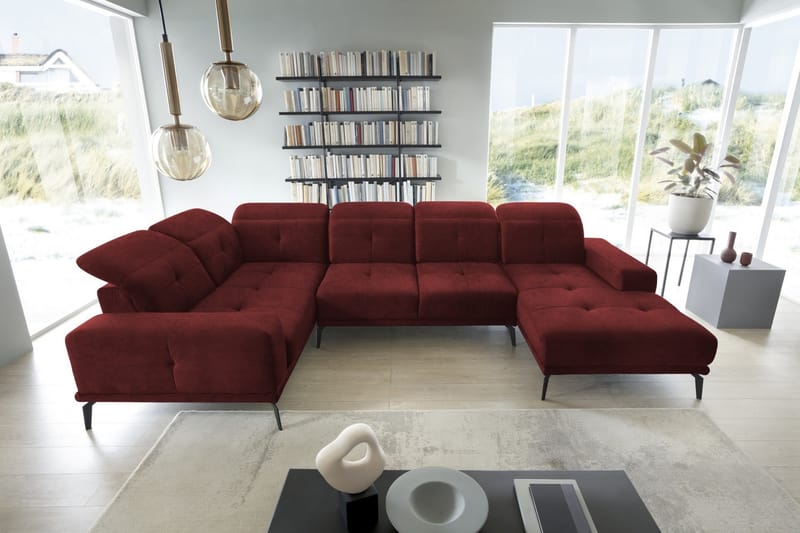 Hagglund Hjørnesofa m. Divan - Rød - Møbler - Sofaer - Hjørnesofa - Hjørnesofa med divan