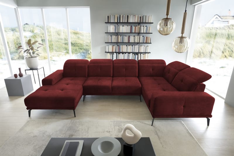 Hagglund Hjørnesofa m. Divan - Rød - Møbler - Sofaer - Hjørnesofa - Hjørnesofa med divan