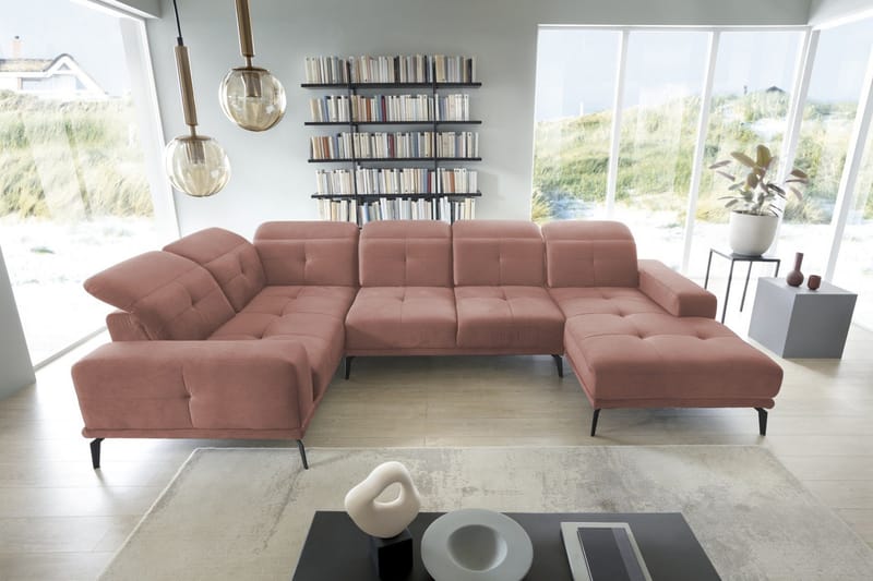Hagglund Hjørnesofa m. Divan - Rosa - Møbler - Sofaer - Hjørnesofa - Hjørnesofa med divan