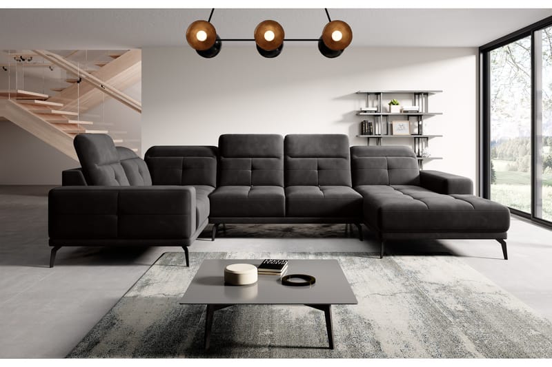 Hagglund Hjørnesofa m. Divan - Svart - Møbler - Sofaer - Hjørnesofa - Hjørnesofa med divan