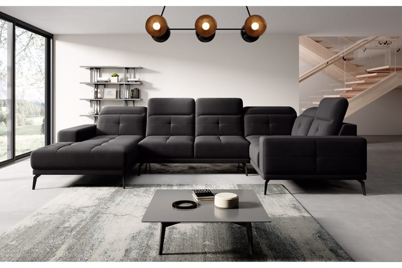 Hagglund Hjørnesofa m. Divan - Svart - Møbler - Sofaer - Hjørnesofa - Hjørnesofa med divan