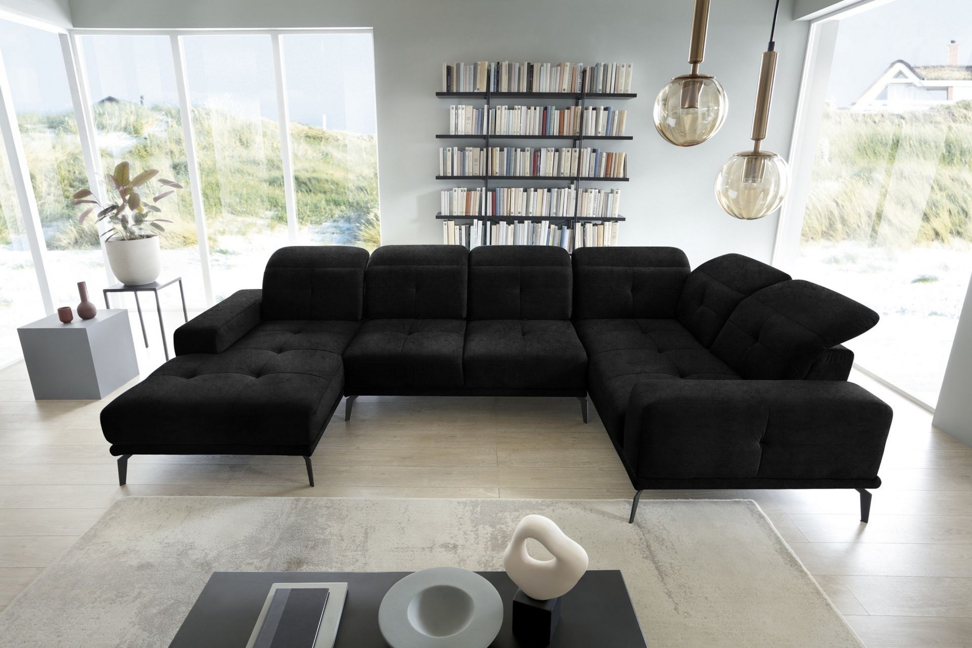 Hagglund Hjørnesofa m. Divan - Svart - Møbler - Sofaer - Hjørnesofa - Hjørnesofa med divan