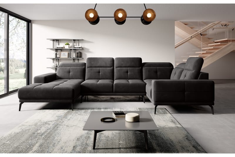 Hagglund Hjørnesofa m. Divan - Svart - Møbler - Sofaer - Hjørnesofa - Hjørnesofa med divan