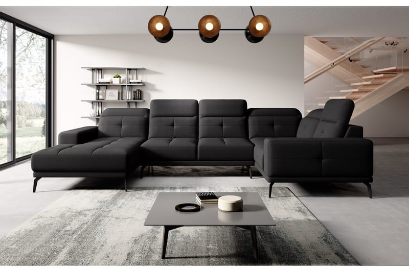 Hagglund Hjørnesofa m. Divan - Svart - Møbler - Sofaer - Hjørnesofa - Hjørnesofa med divan