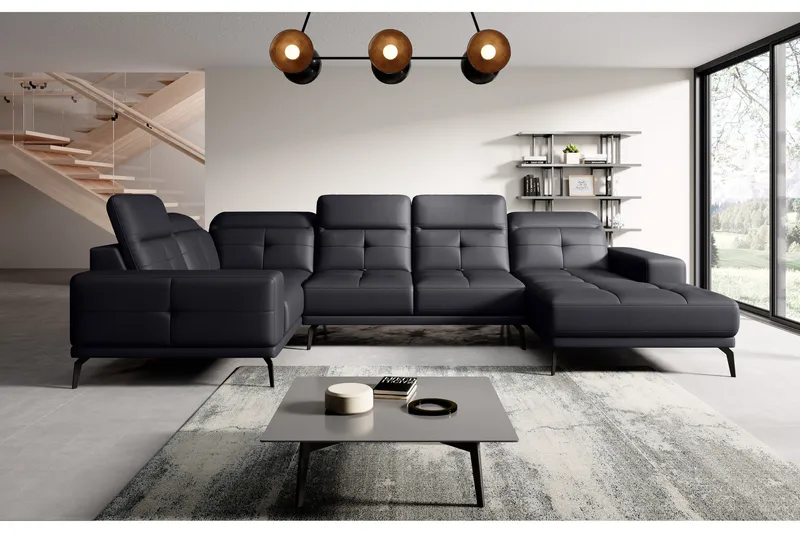 Hagglund Hjørnesofa m. Divan - Svart - Møbler - Sofaer - Hjørnesofa - Hjørnesofa med divan