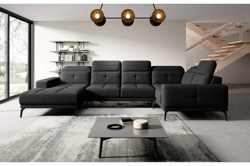 Hagglund Hjørnesofa m. Divan - Svart - Møbler - Sofaer - Hjørnesofa - Hjørnesofa med divan