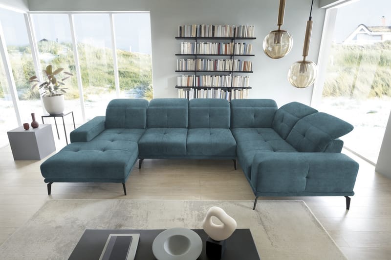 Hagglund Hjørnesofa m. Divan - Turkis - Møbler - Sofaer - Hjørnesofa - Hjørnesofa med divan