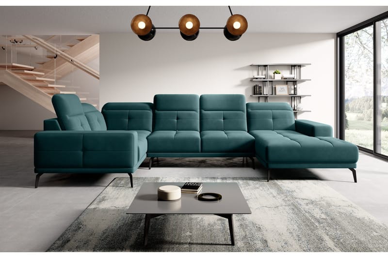 Hagglund Hjørnesofa m. Divan - Turkis - Møbler - Sofaer - Hjørnesofa - Hjørnesofa med divan