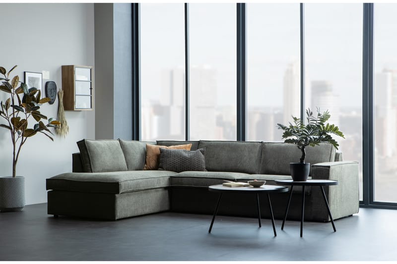 Hearness 3-seters Sofa med Sjeselong Venstre - Grønn - Møbler - Sofaer - Hjørnesofa