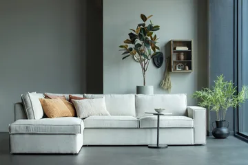 Hearness 3-seters Sofa med Sjeselong Venstre - Natur - Møbler - Sofaer - Sofa med sjeselong - 3 seters sofa med divan