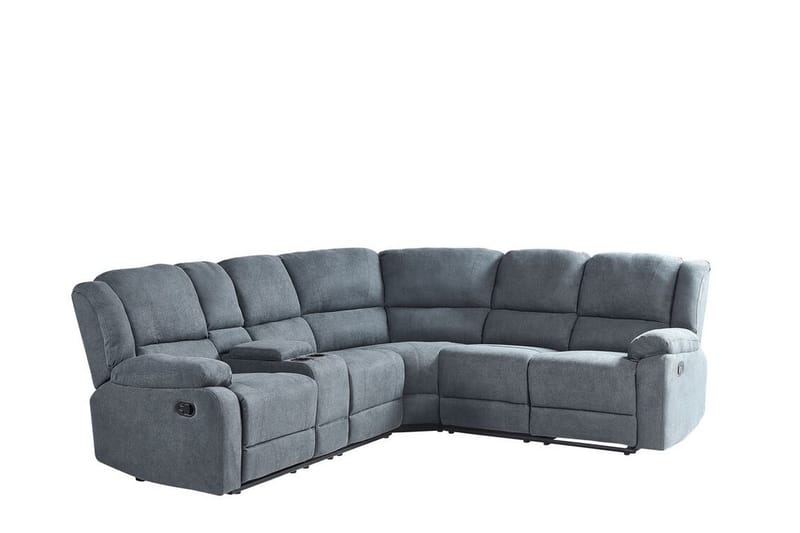 Hjørnesofa 5-seters justerbar grå ROKKE - Grå - Møbler - Sofaer - Hjørnesofa