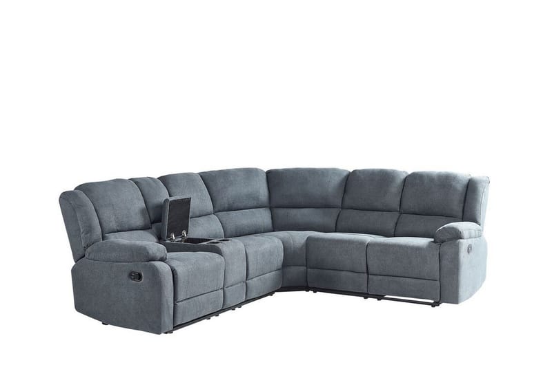 Hjørnesofa 5-seters justerbar grå ROKKE - Grå - Møbler - Sofaer - Hjørnesofa