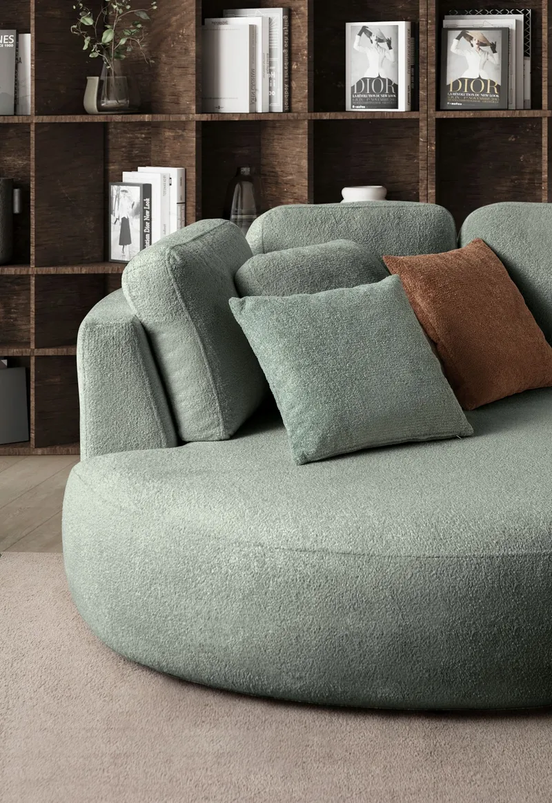 Hjørnesofa Atelier Del Sofa Venezia Venstre (310 x 75 x 105 cm) Liquid Green - Liquid Green - Møbler - Sofaer - Hjørnesofa