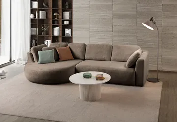 Hjørnesofa Atelier Del Sofa Venezia Venstre (310 x 75 x 105 cm) Mørk brun - Mørkebrun - Møbler - Sofaer - Hjørnesofa