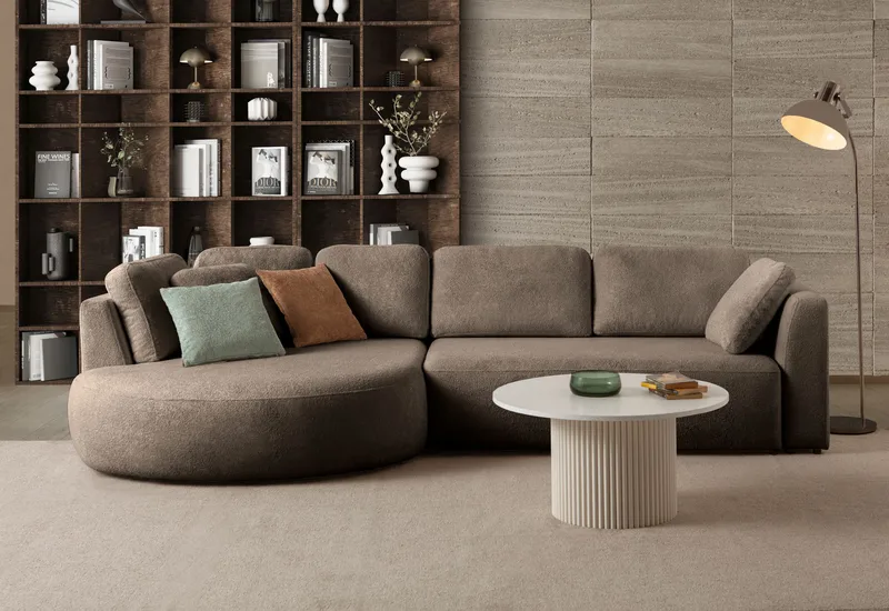 Hjørnesofa Atelier Del Sofa Venezia Venstre (310 x 75 x 105 cm) Mørk brun - Mørkebrun - Møbler - Sofaer - Hjørnesofa