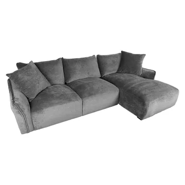 Hjørnesofa Denvi Høyre - Grå - Møbler - Sofaer - Sofa med sjeselong