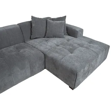 Hjørnesofa Hjelor Høyre - Grå - Møbler - Sofaer - Sofa med sjeselong