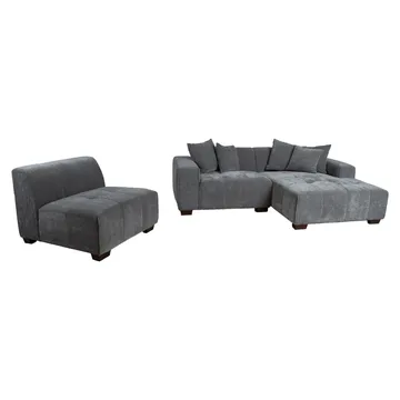 Hjørnesofa Hjelor Høyre - Grå - Møbler - Sofaer - Sofa med sjeselong