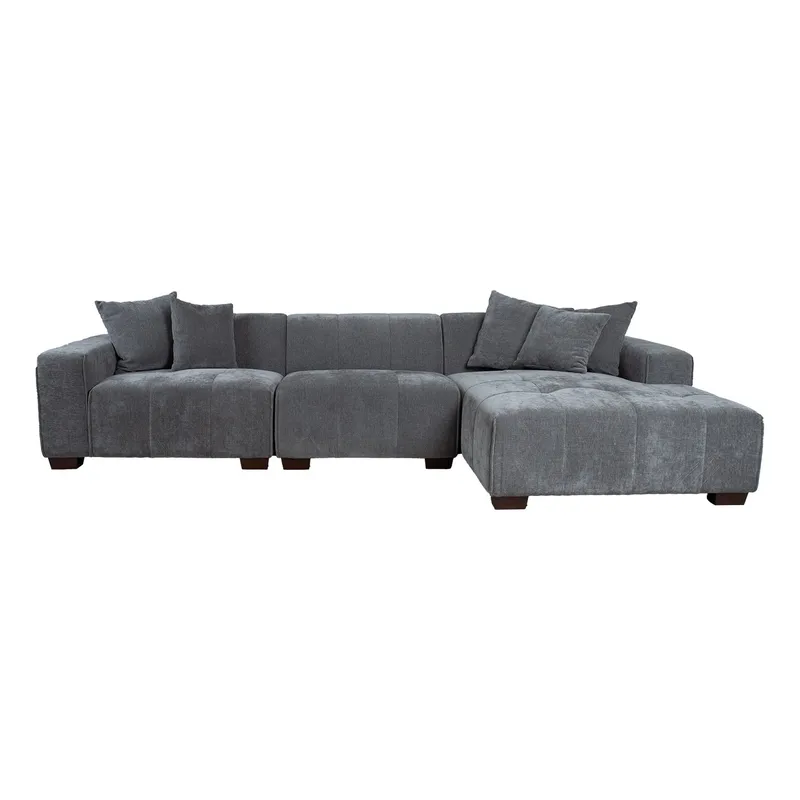 Hjørnesofa Hjelor Høyre - Grå - Møbler - Sofaer - Hjørnesofa - Hjørnesofa med divan