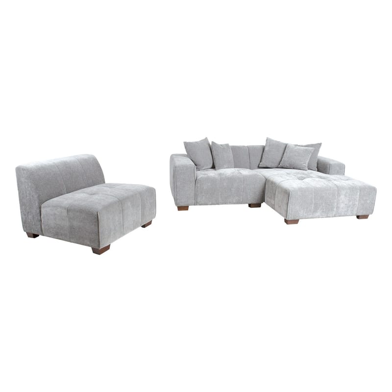 Hjørnesofa Hjelor Høyre - Lys grå - Møbler - Sofaer - Hjørnesofa - Hjørnesofa med divan