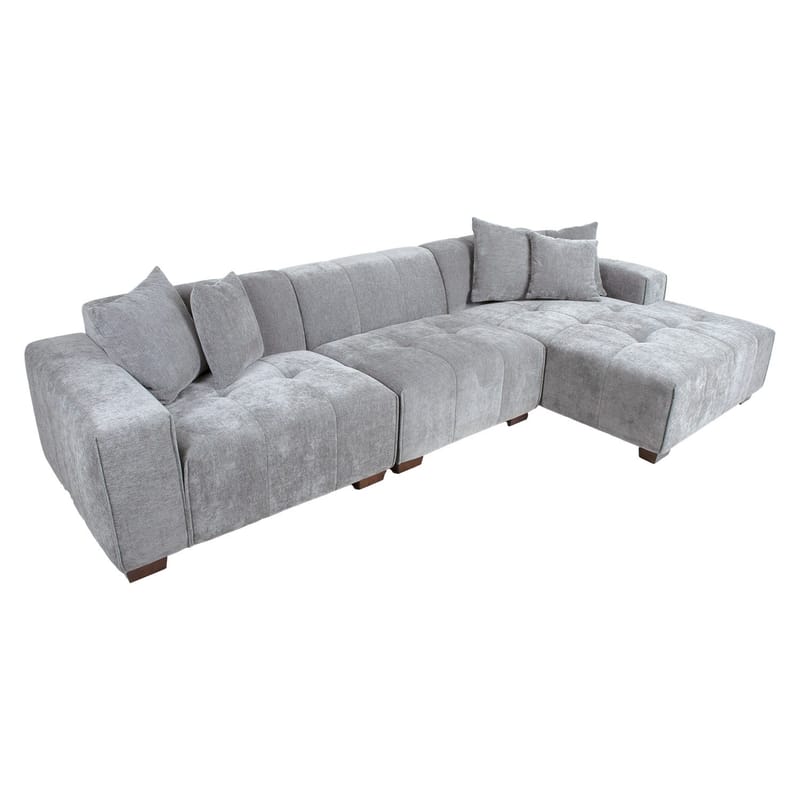 Hjørnesofa Hjelor Høyre - Lys grå - Møbler - Sofaer - Hjørnesofa - Hjørnesofa med divan