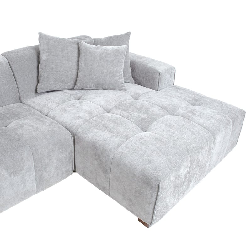 Hjørnesofa Hjelor Høyre - Lys grå - Møbler - Sofaer - Hjørnesofa - Hjørnesofa med divan