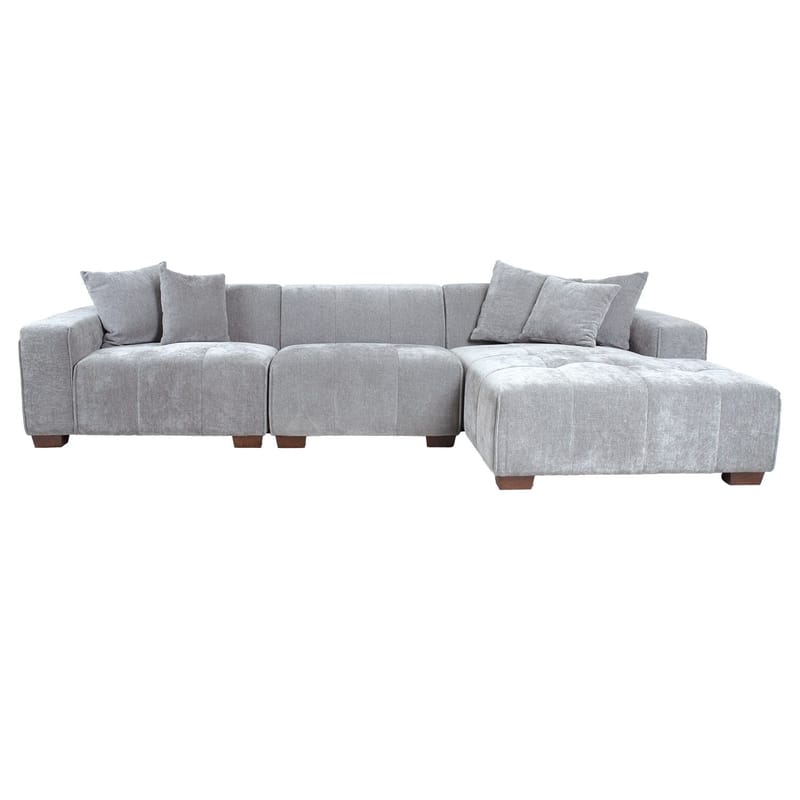 Hjørnesofa Hjelor Høyre - Lys grå - Møbler - Sofaer - Hjørnesofa - Hjørnesofa med divan