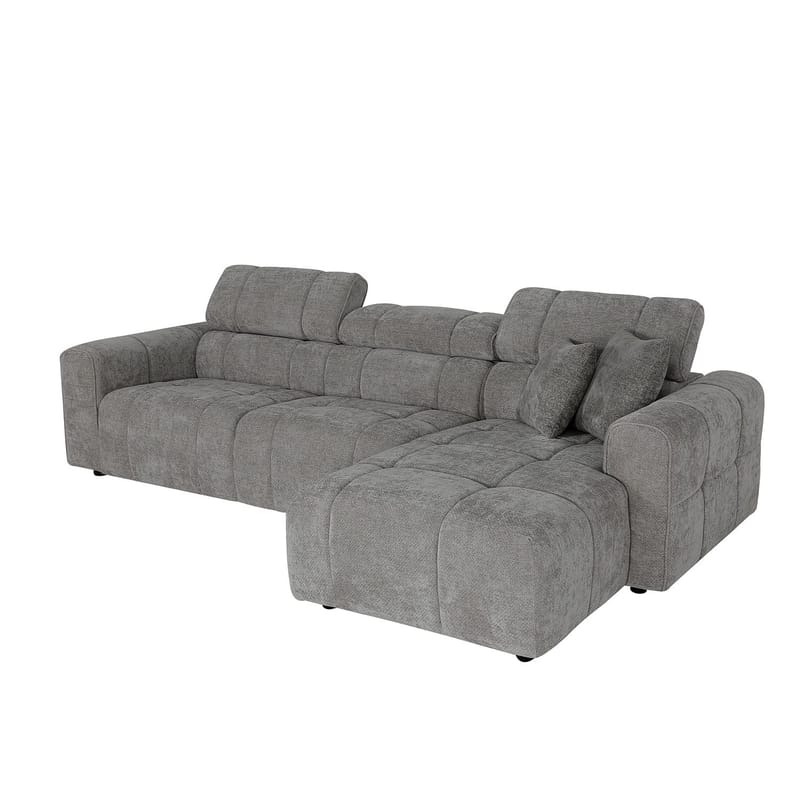 Hjørnesofa HOME4YOU BELISMA høyre hjørne Beige - beige - Møbler - Sofaer - Hjørnesofa - Hjørnesofa med divan