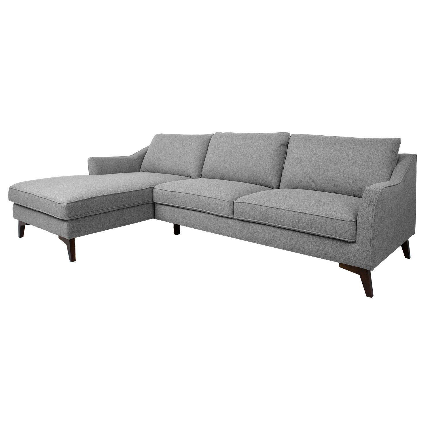 Hjørnesofa HOME4YOU Birgit venstre hjørne grå - grå