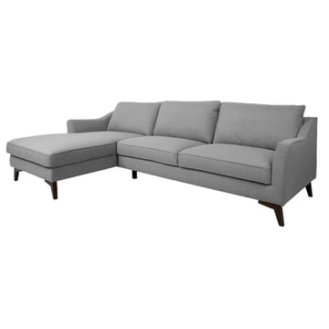 Hjørnesofa HOME4YOU Birgit venstre hjørne grå - grå - Møbler - Sofaer - Sofa med sjeselong