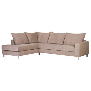Hjørnesofa HOME4YOU Leila venstre hjørne - Beige - Møbler - Sofaer - Sofa med sjeselong