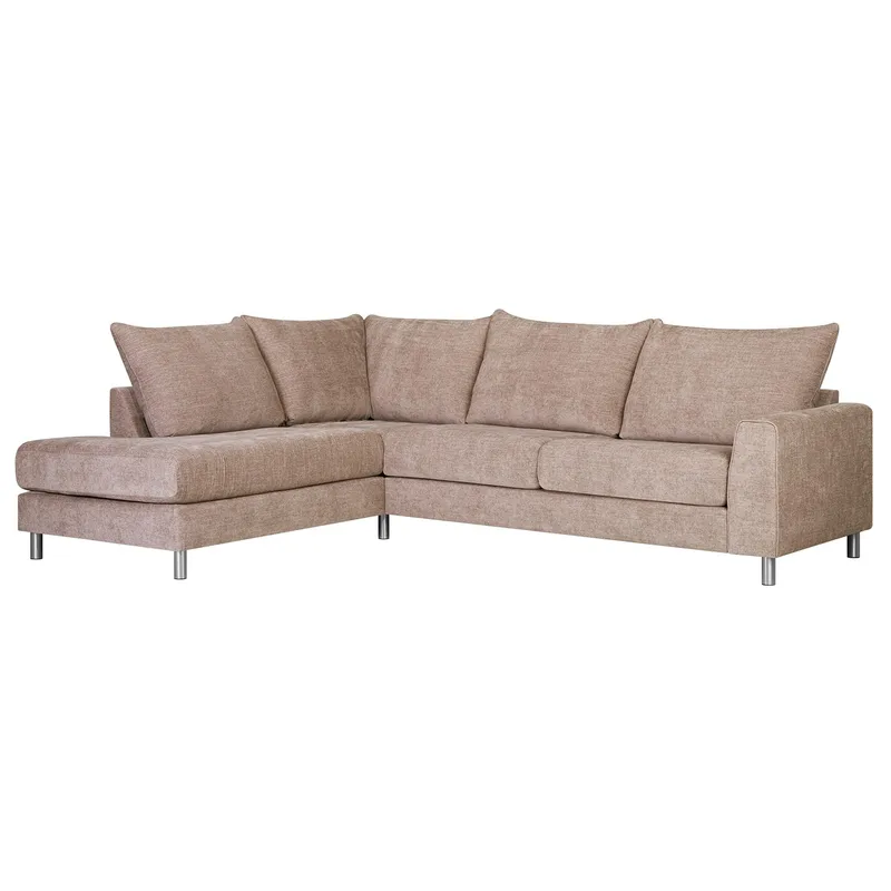 Hjørnesofa HOME4YOU Leila venstre hjørne, Beige