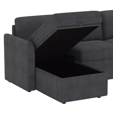 Hjørnesofa Loft24 Nordhus Antrasittgrå Kordfløyel - Antrasitt - Møbler - Sofaer - Hjørnesofa - Hjørnesofa med divan