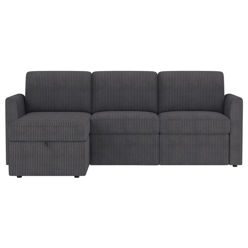 Hjørnesofa Loft24 Nordhus Antrasittgrå Kordfløyel - Antrasitt - Møbler - Sofaer - Hjørnesofa - Hjørnesofa med divan