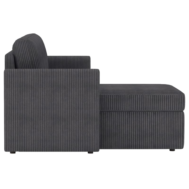 Hjørnesofa Loft24 Nordhus Antrasittgrå Kordfløyel - Antrasitt - Møbler - Sofaer - Hjørnesofa - Hjørnesofa med divan
