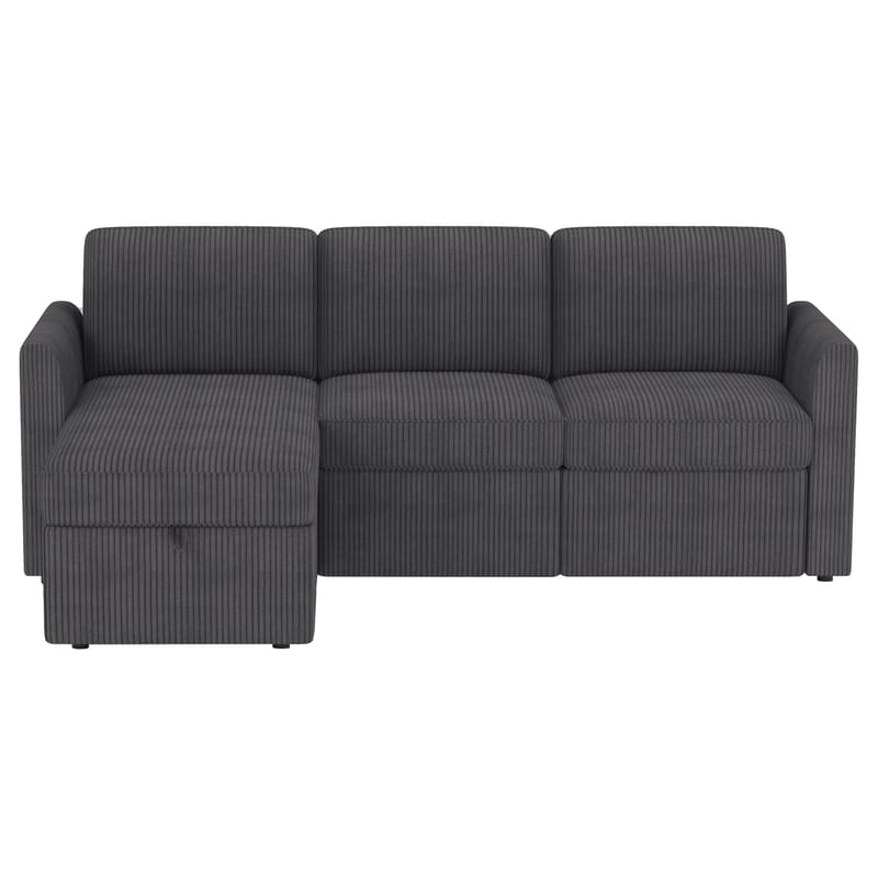 Hjørnesofa Loft24 Nordhus Antrasittgrå Kordfløyel - Antrasitt - Møbler - Sofaer - Hjørnesofa - Hjørnesofa med divan