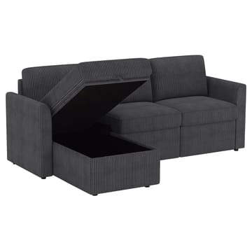 Hjørnesofa Loft24 Nordhus Antrasittgrå Kordfløyel - Antrasitt - Møbler - Sofaer - Hjørnesofa - Hjørnesofa med divan