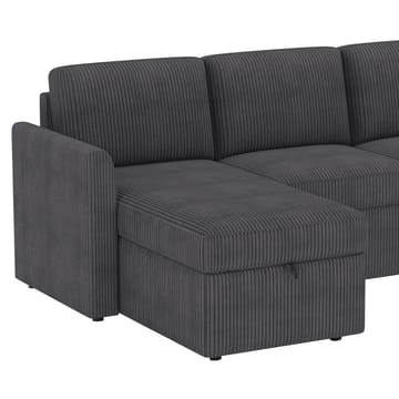 Hjørnesofa Loft24 Nordhus Antrasittgrå Kordfløyel - Antrasitt - Møbler - Sofaer - Hjørnesofa - Hjørnesofa med divan