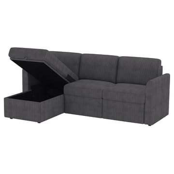 Hjørnesofa Loft24 Nordhus Antrasittgrå Kordfløyel - Antrasitt - Møbler - Sofaer - Hjørnesofa - Hjørnesofa med divan