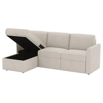 Hjørnesofa Loft24 Nordhus Krem Løkkestoff - Kremfarget - Møbler - Sofaer - Hjørnesofa - Hjørnesofa med divan