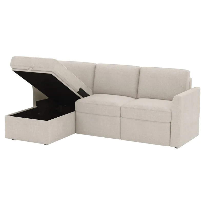Hjørnesofa Loft24 Nordhus Krem Løkkestoff - Kremfarget - Møbler - Sofaer - Hjørnesofa - Hjørnesofa med divan