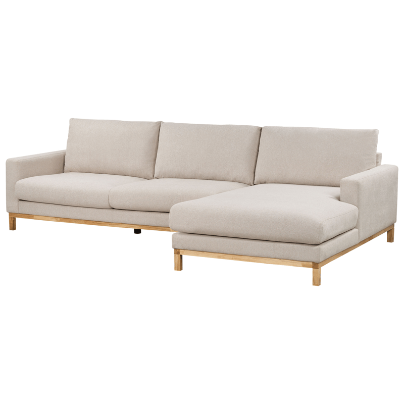 Hjørnesofa Siggard - Beige - Møbler - Sofaer - Sofa med sjeselong - 4 seters sofa med divan