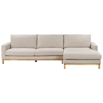 Hjørnesofa Siggard - Beige - Møbler - Sofaer - Sofa med sjeselong - 4 seters sofa med divan